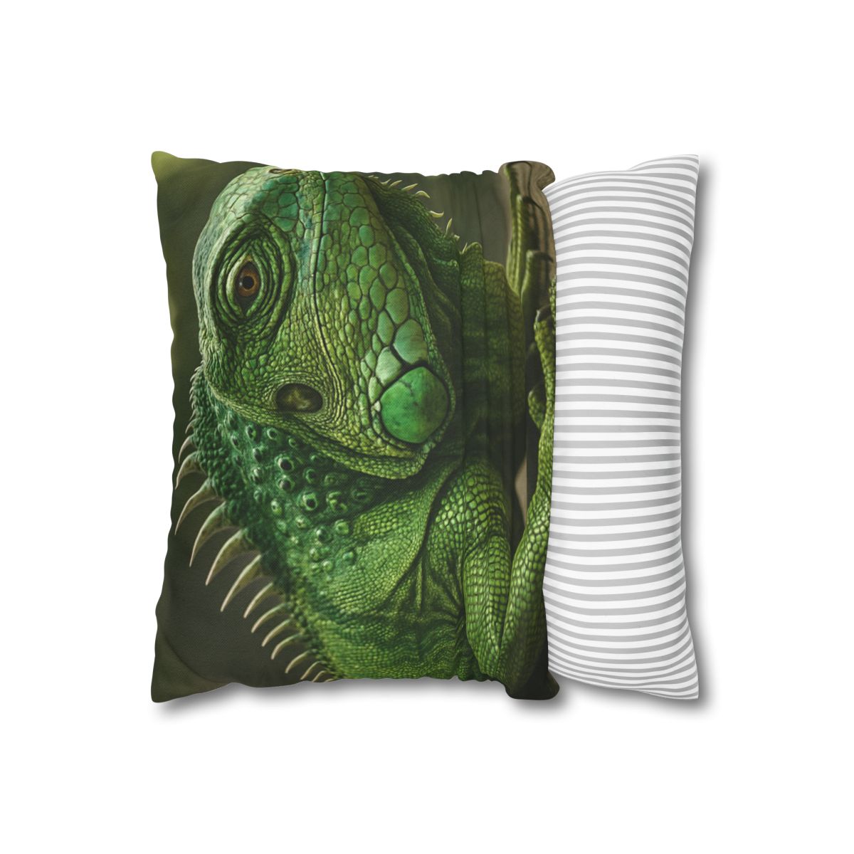 Stone Quiet Green Iguana comfortable bedding pillow covers