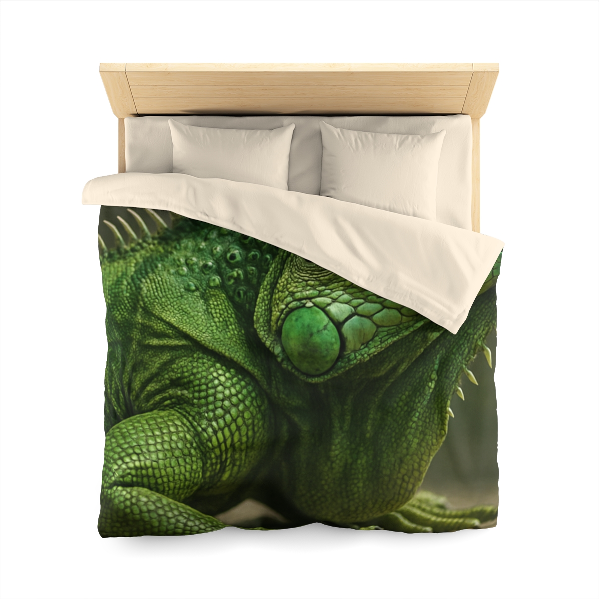 Stone Quiet Green Iguana personalized bedding duvets