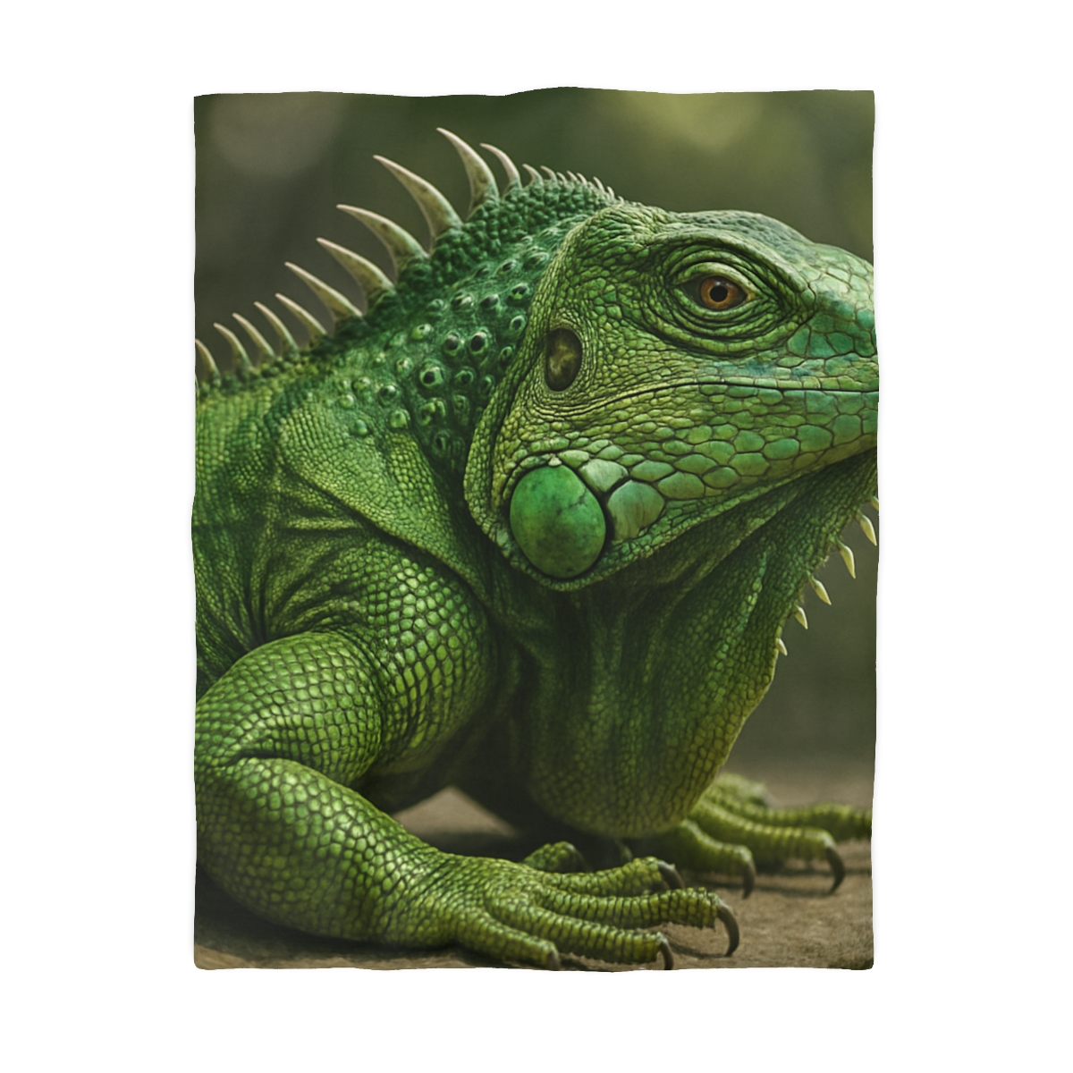 Stone Quiet Green Iguana personalized bedding duvets