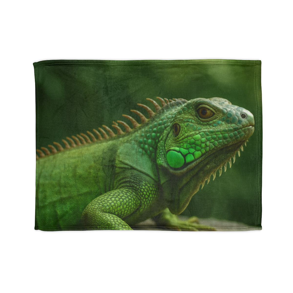 Stone Watcher Green Iguana decorative home blankets