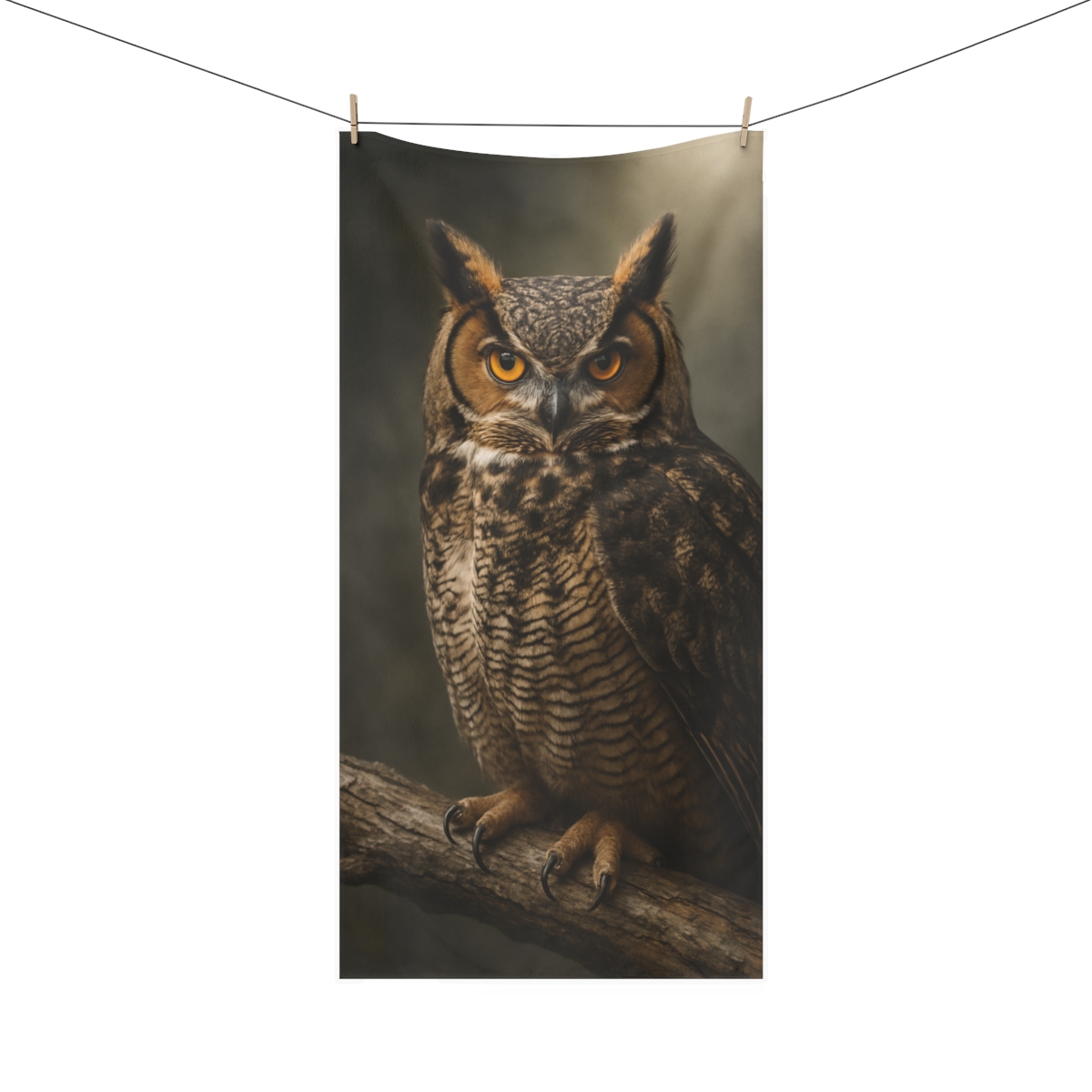 Storm Halo Great Horned Owl soft cotton towels