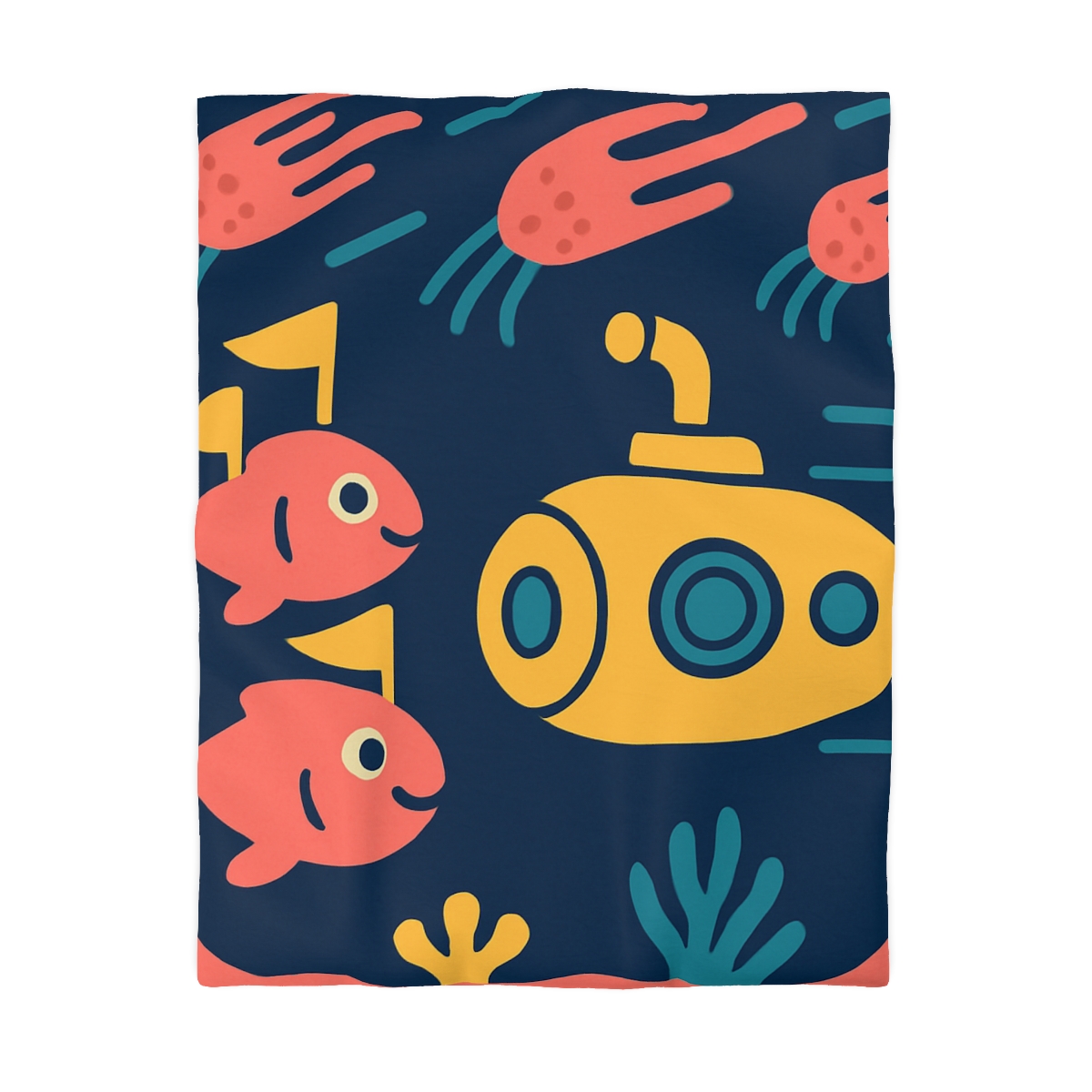 Submarine Comet Race personalized bedding duvets