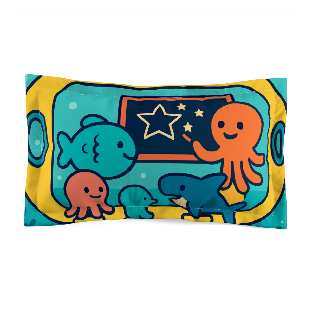 Submarine Star School designer printed pillows