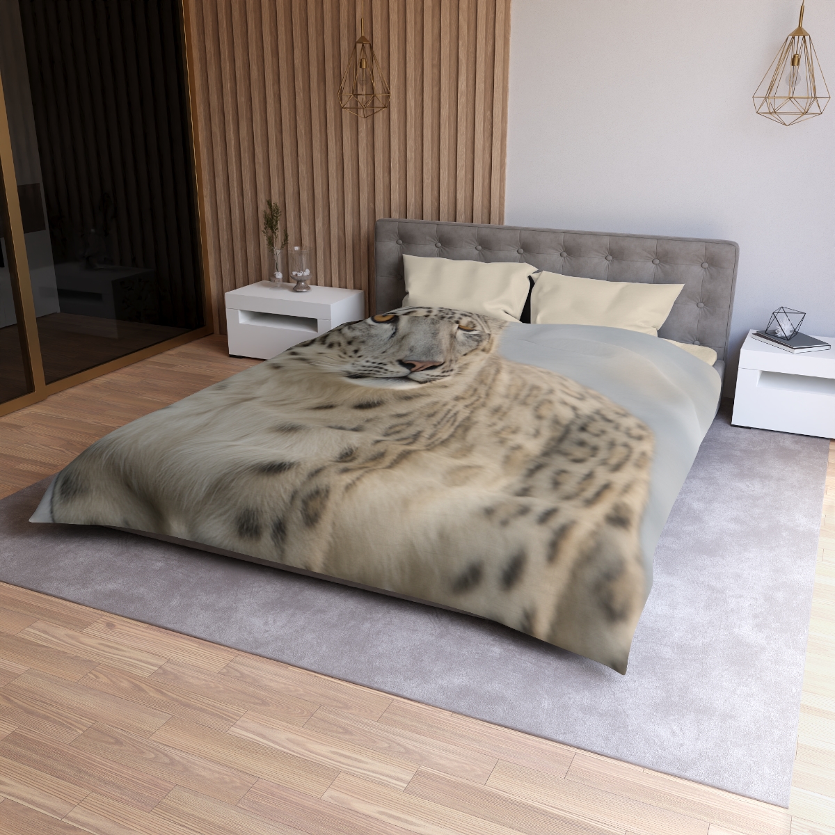 Summit Ghost Snow Leopard stylish duvet covers