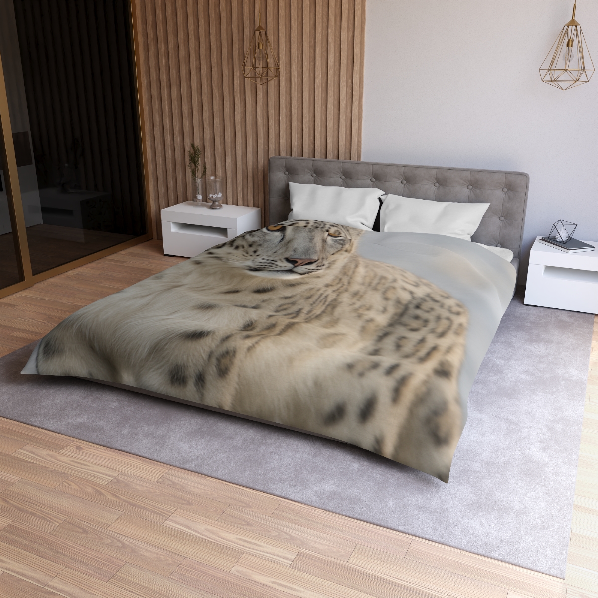 Summit Ghost Snow Leopard stylish duvet covers