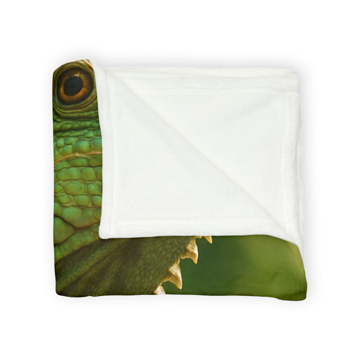 Sun Dappled Green Iguana stylish throw blankets