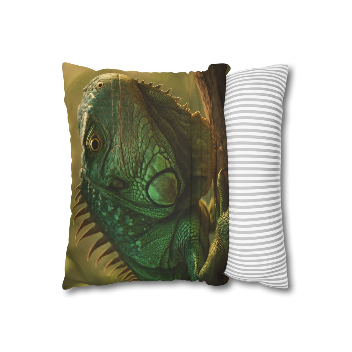 Sunlit Armor Green Iguana personalized pillow covers