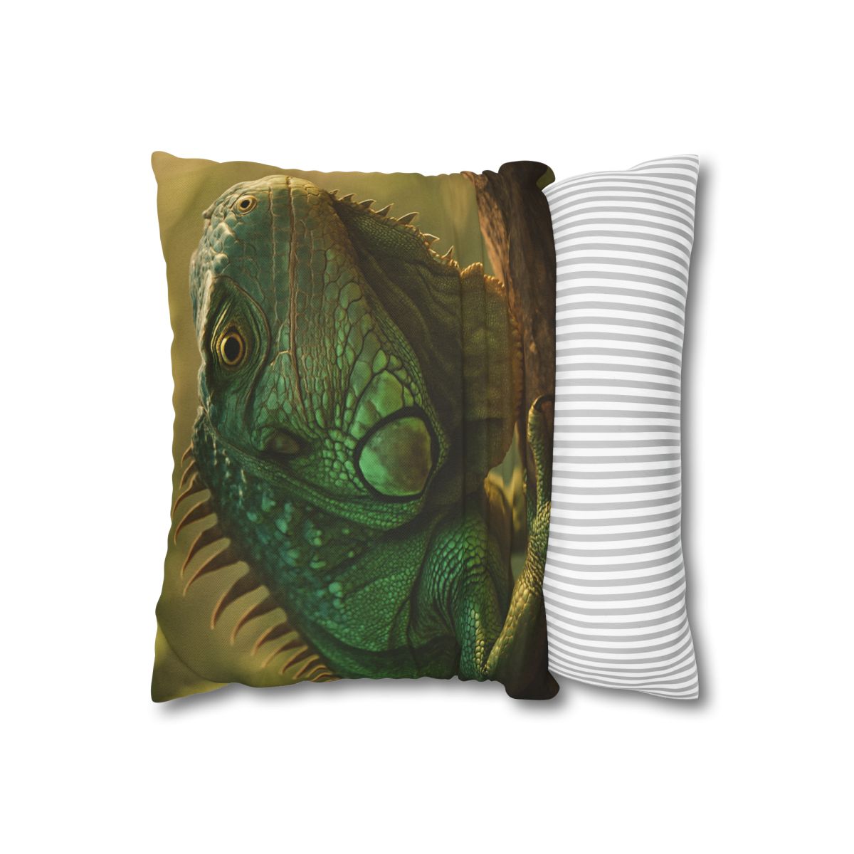 Sunlit Armor Green Iguana personalized pillow covers