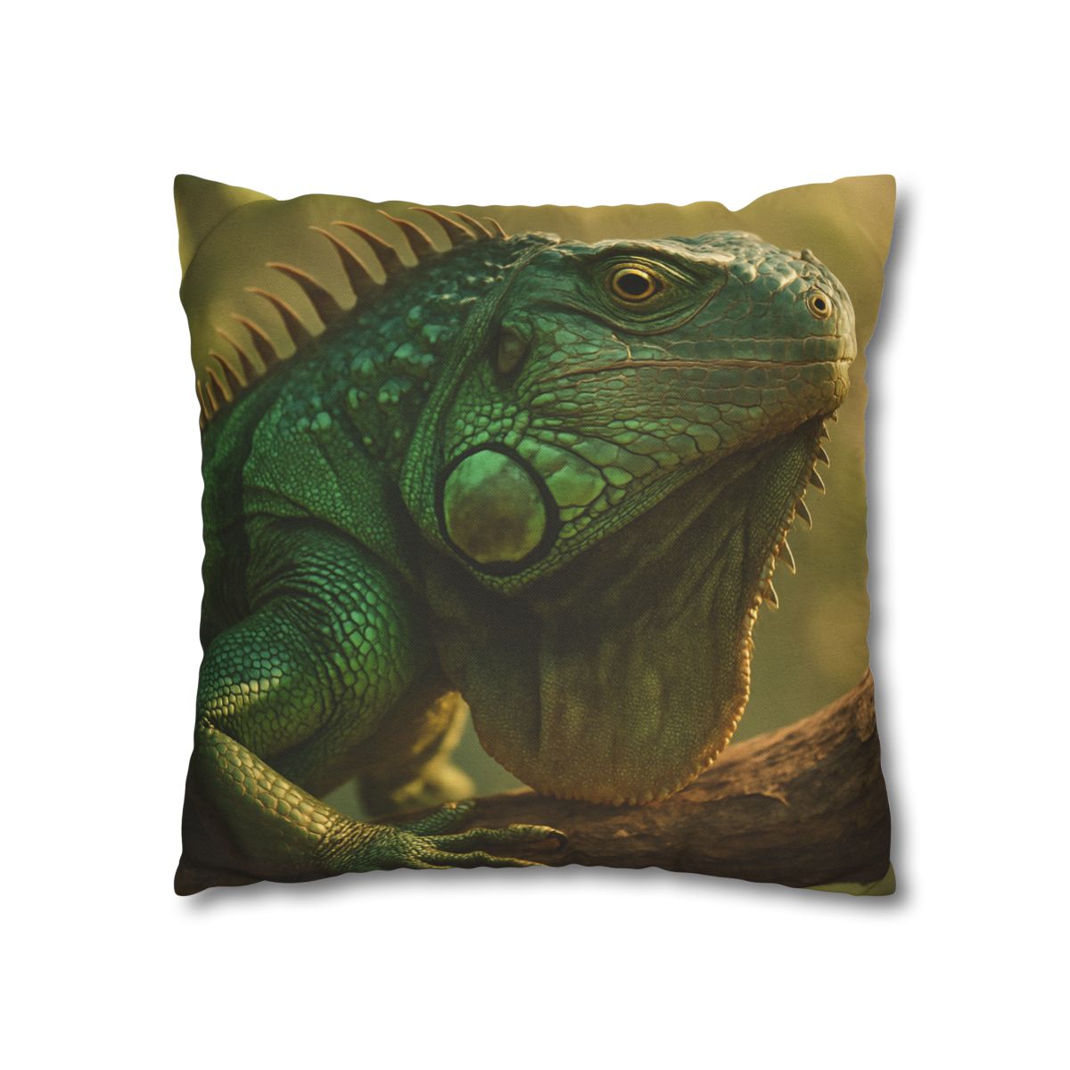 Sunlit Armor Green Iguana personalized pillow covers