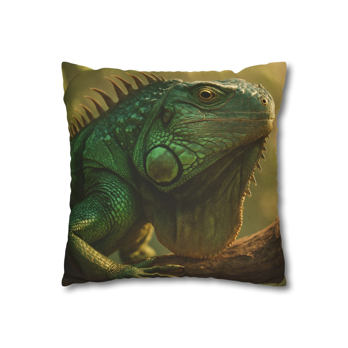 Sunlit Armor Green Iguana personalized pillow covers