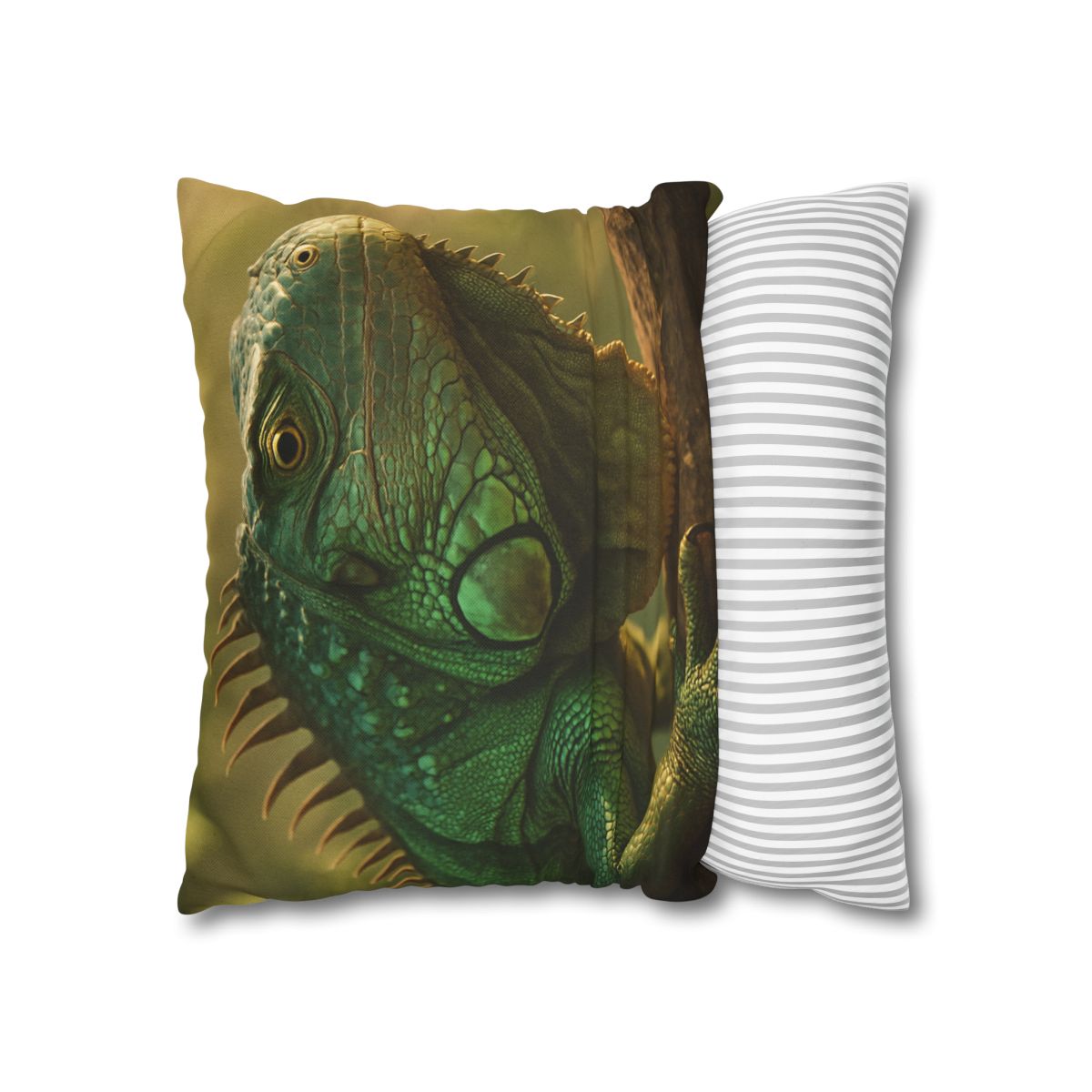 Sunlit Armor Green Iguana personalized pillow covers