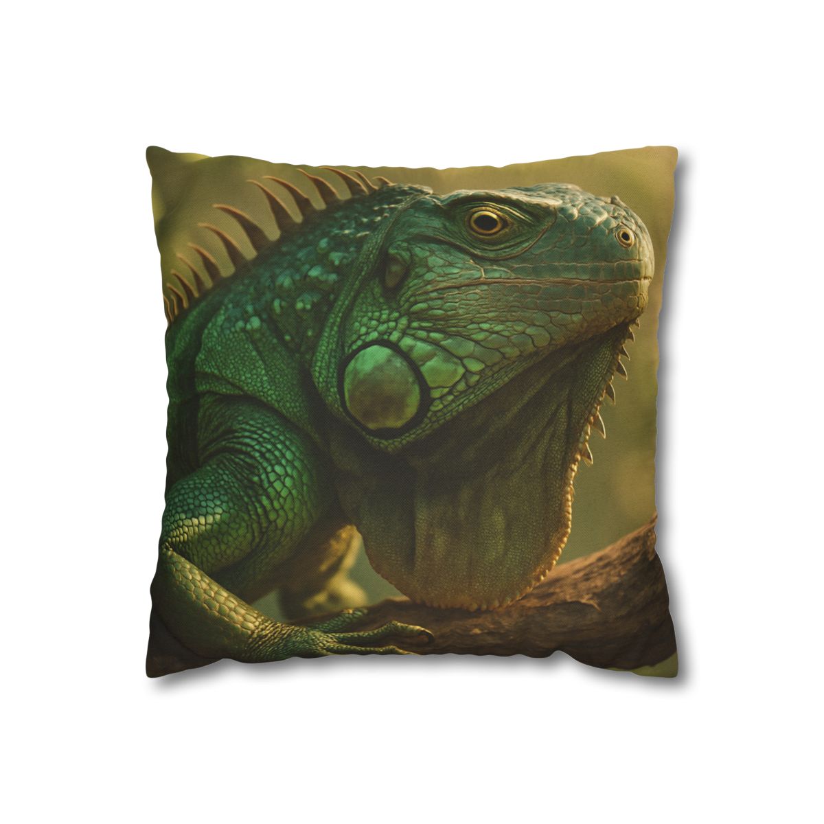 Sunlit Armor Green Iguana personalized pillow covers