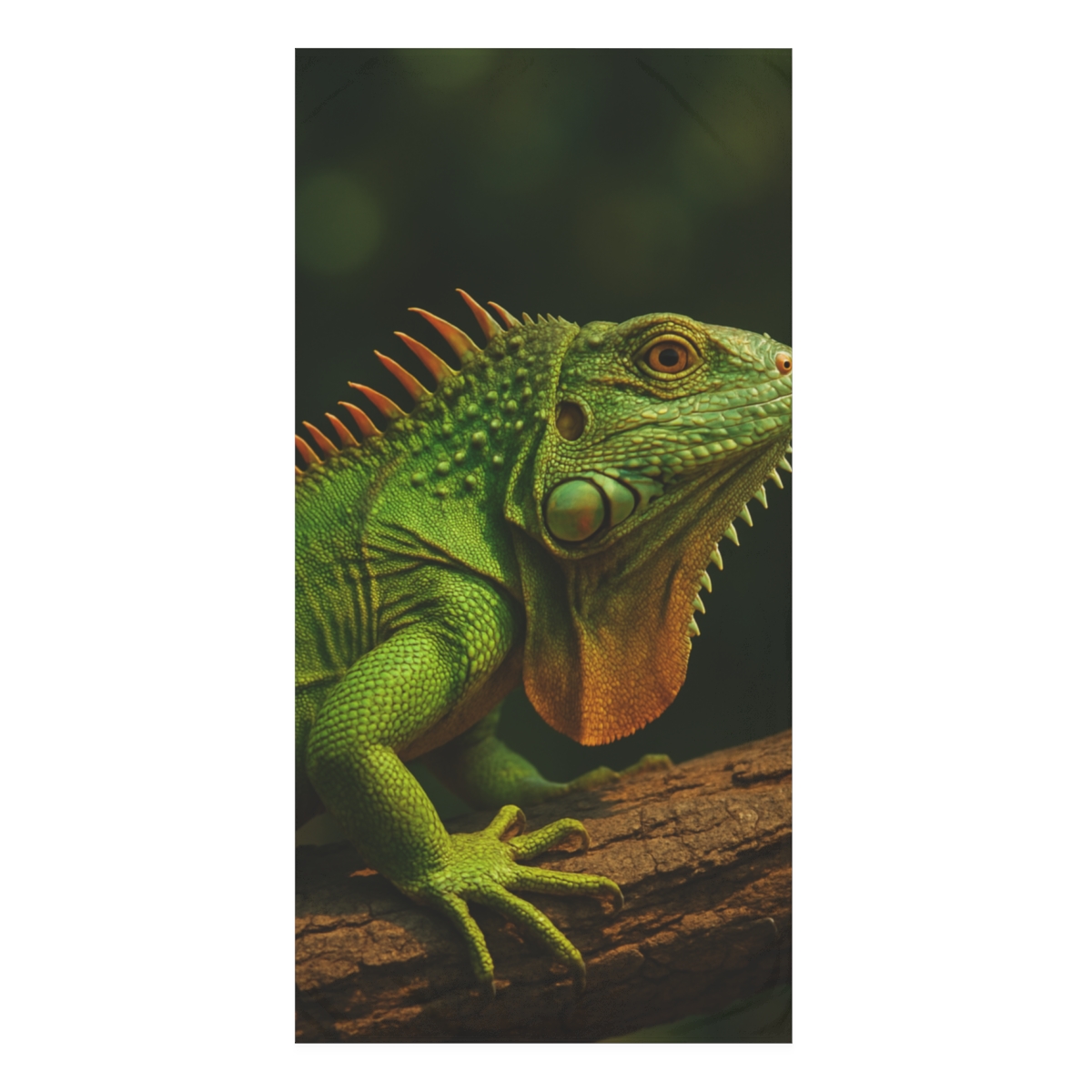 Sunlit Crest Green Iguana custom towels