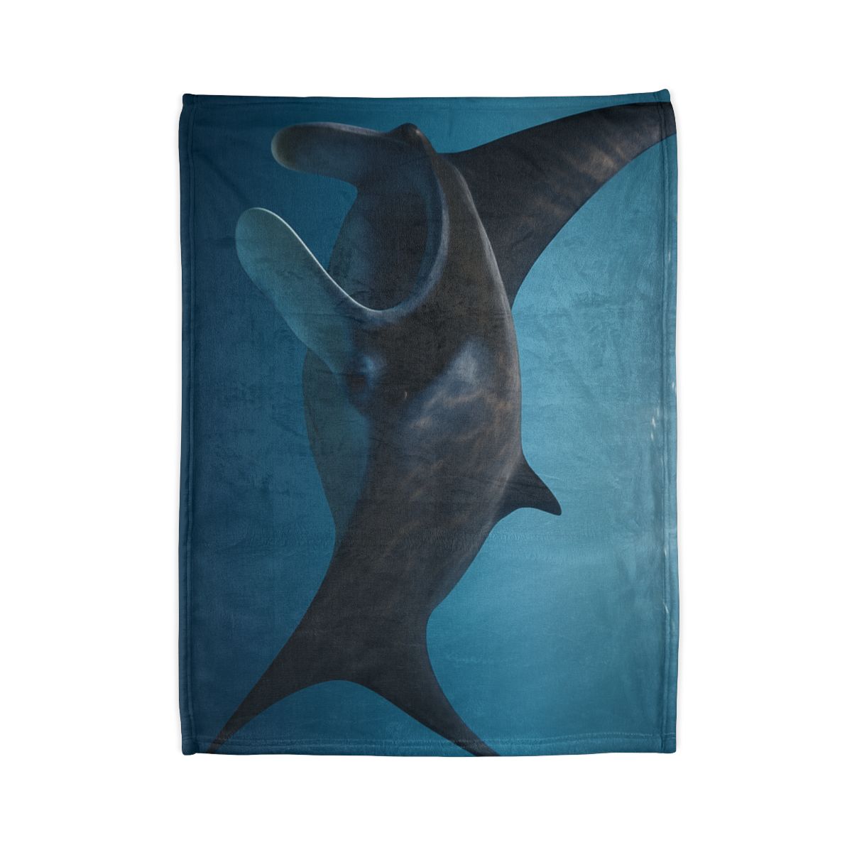 Sunlit Drift Manta Ray stylish throw blankets