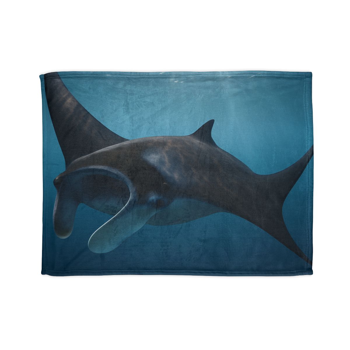 Sunlit Drift Manta Ray stylish throw blankets