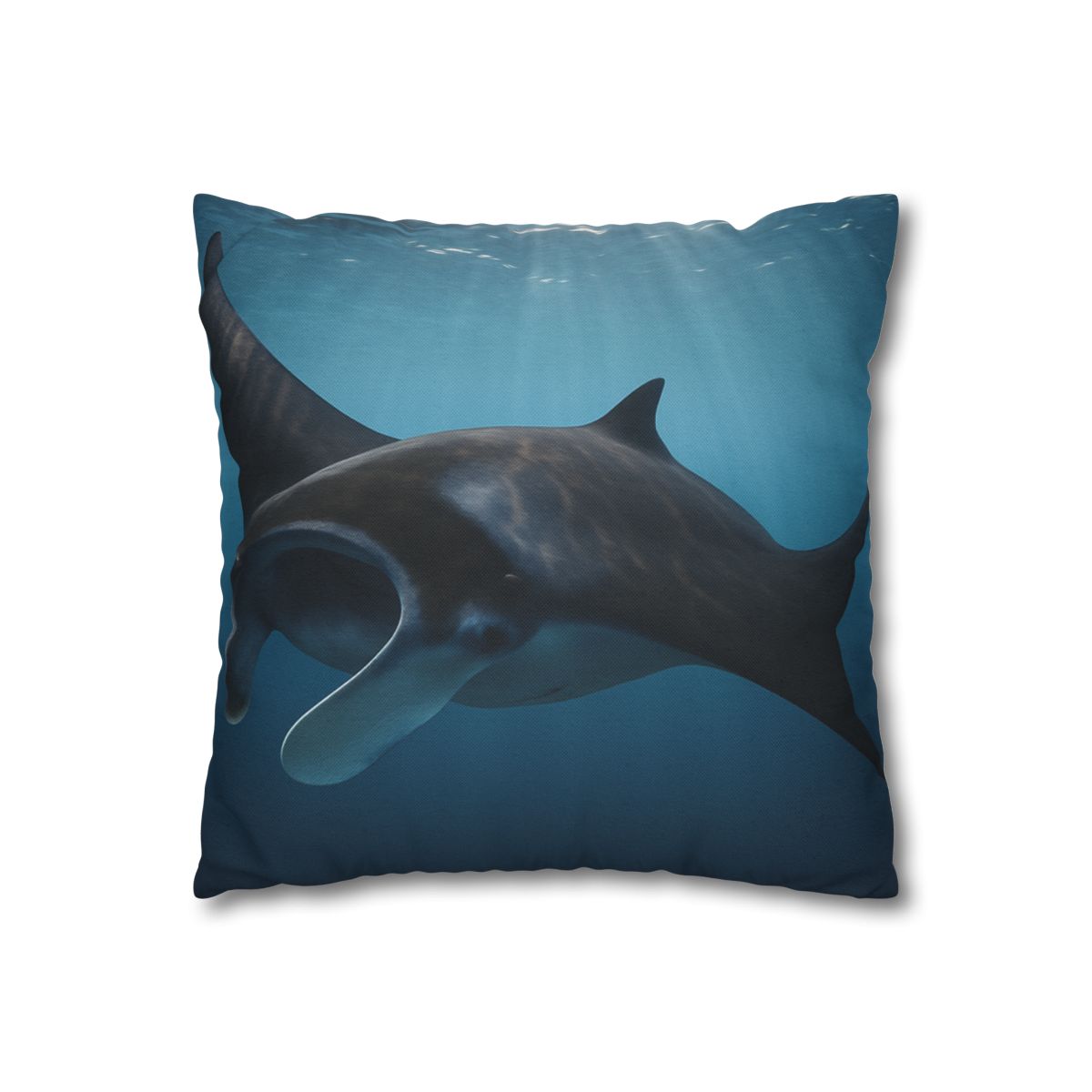 Sunlit Drift Manta Ray stylish decorative pillowcases