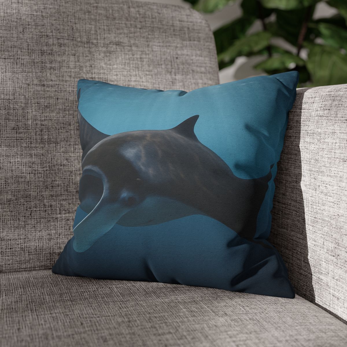 Sunlit Drift Manta Ray stylish decorative pillowcases