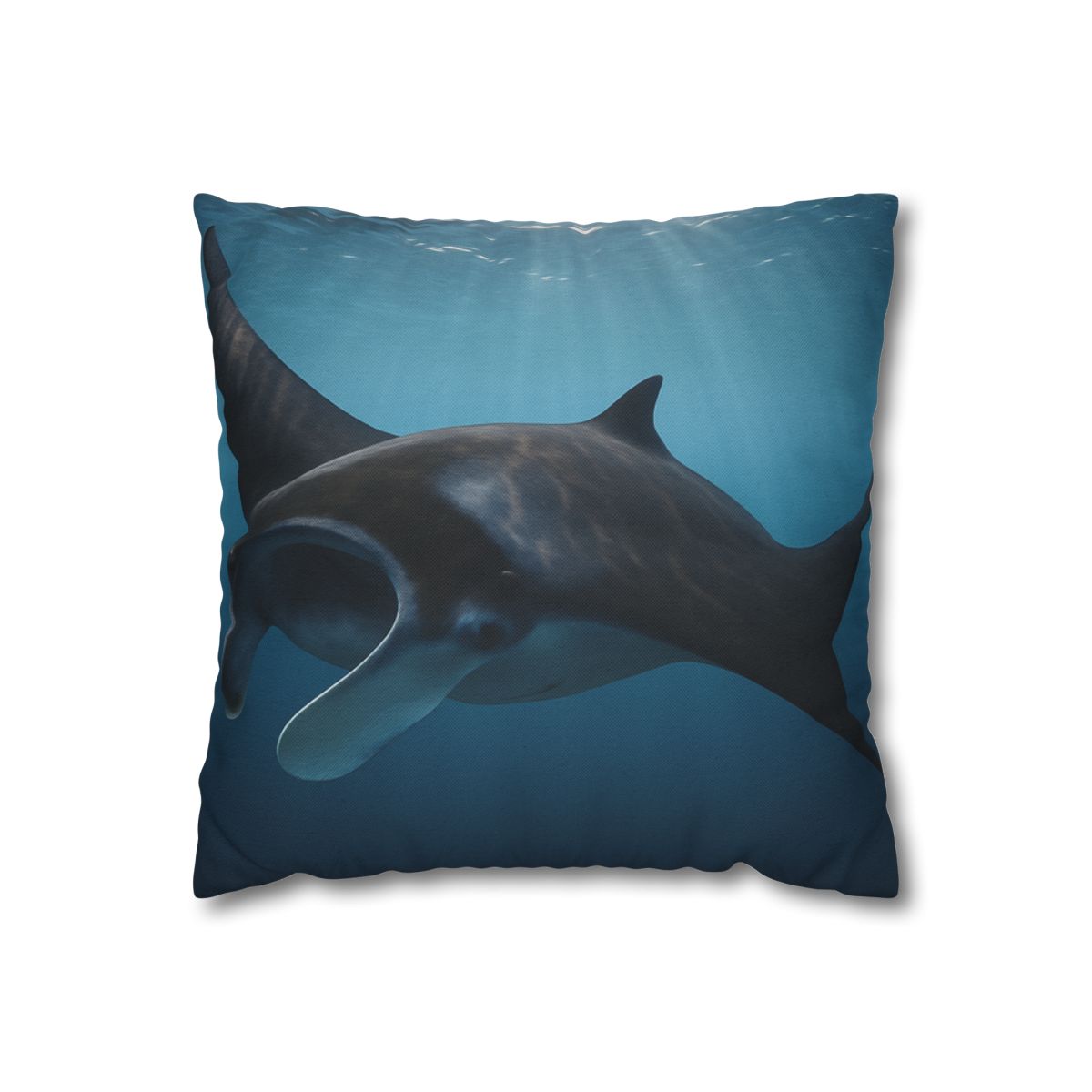 Sunlit Drift Manta Ray stylish decorative pillowcases