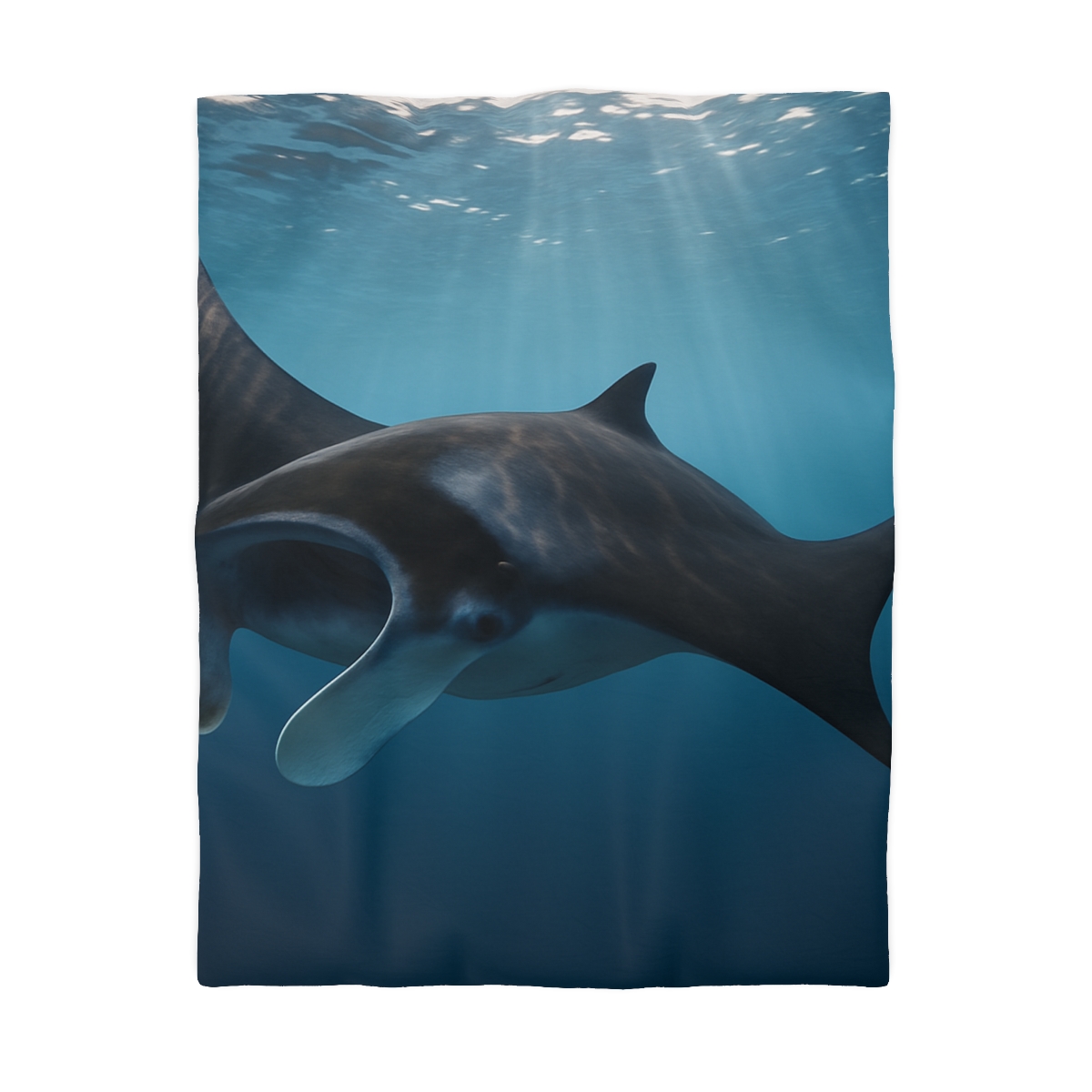 Sunlit Drift Manta Ray personalized bedding duvets