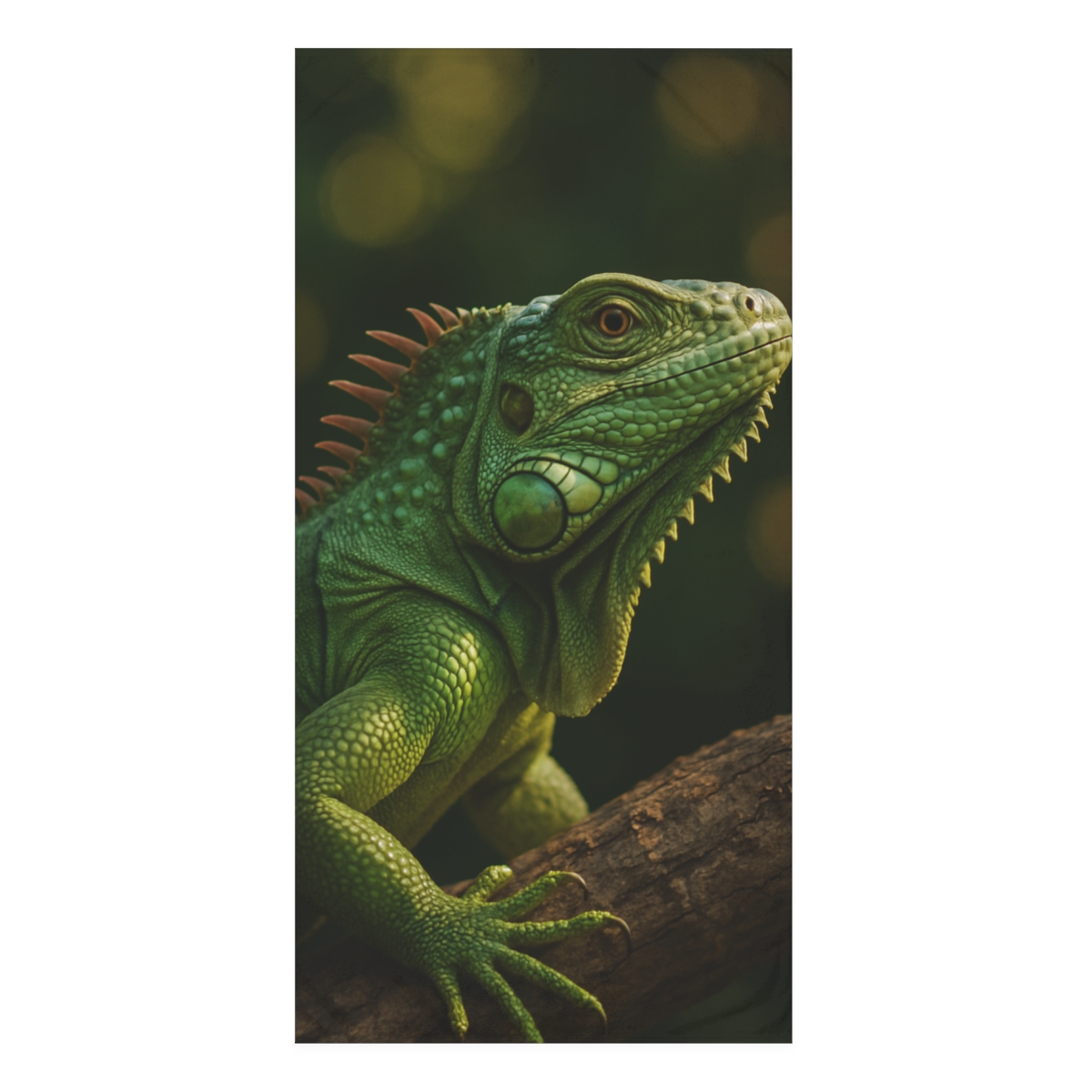 Sunlit Stillness Green Iguana trendy hand towels