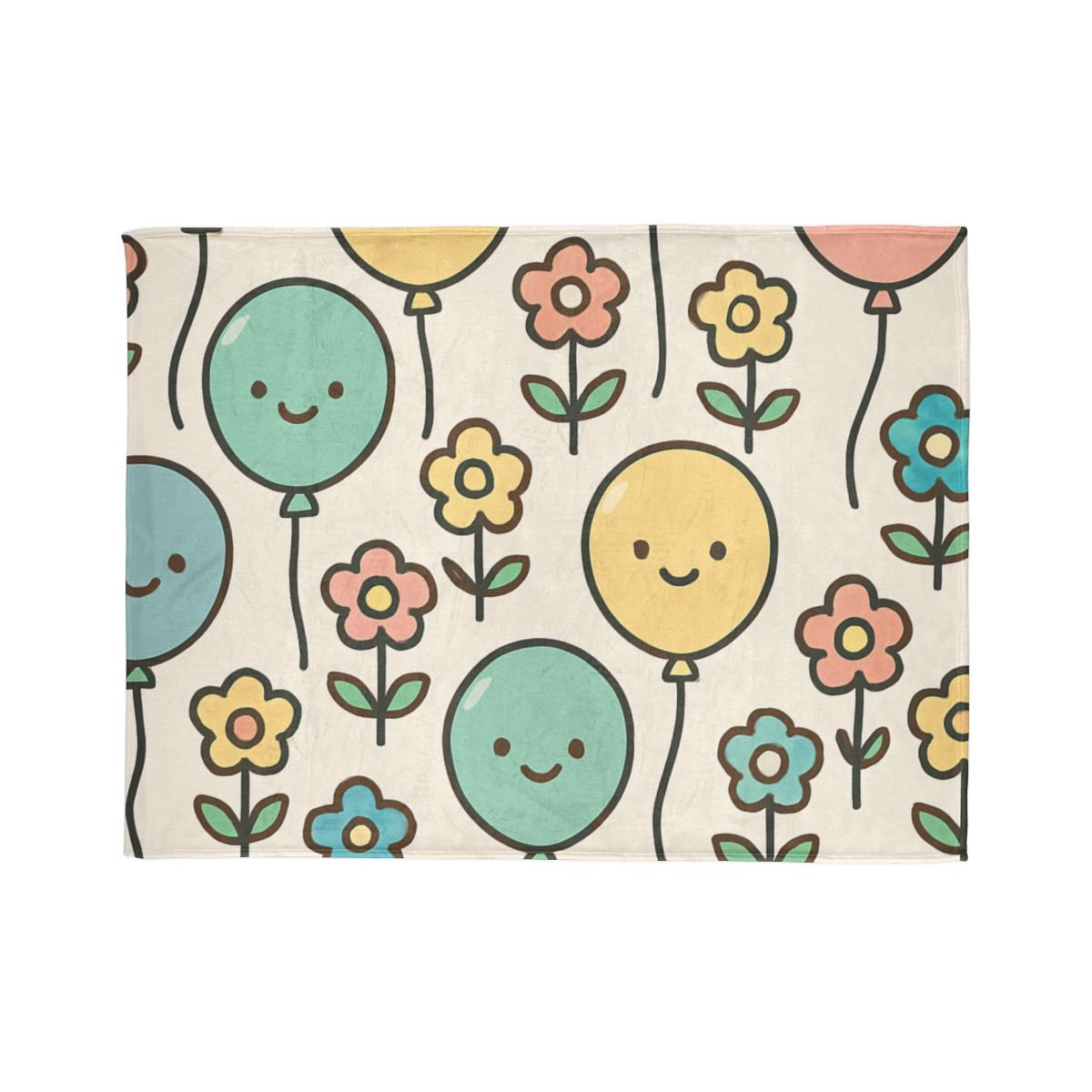 Sunny Balloon Garden Blanket