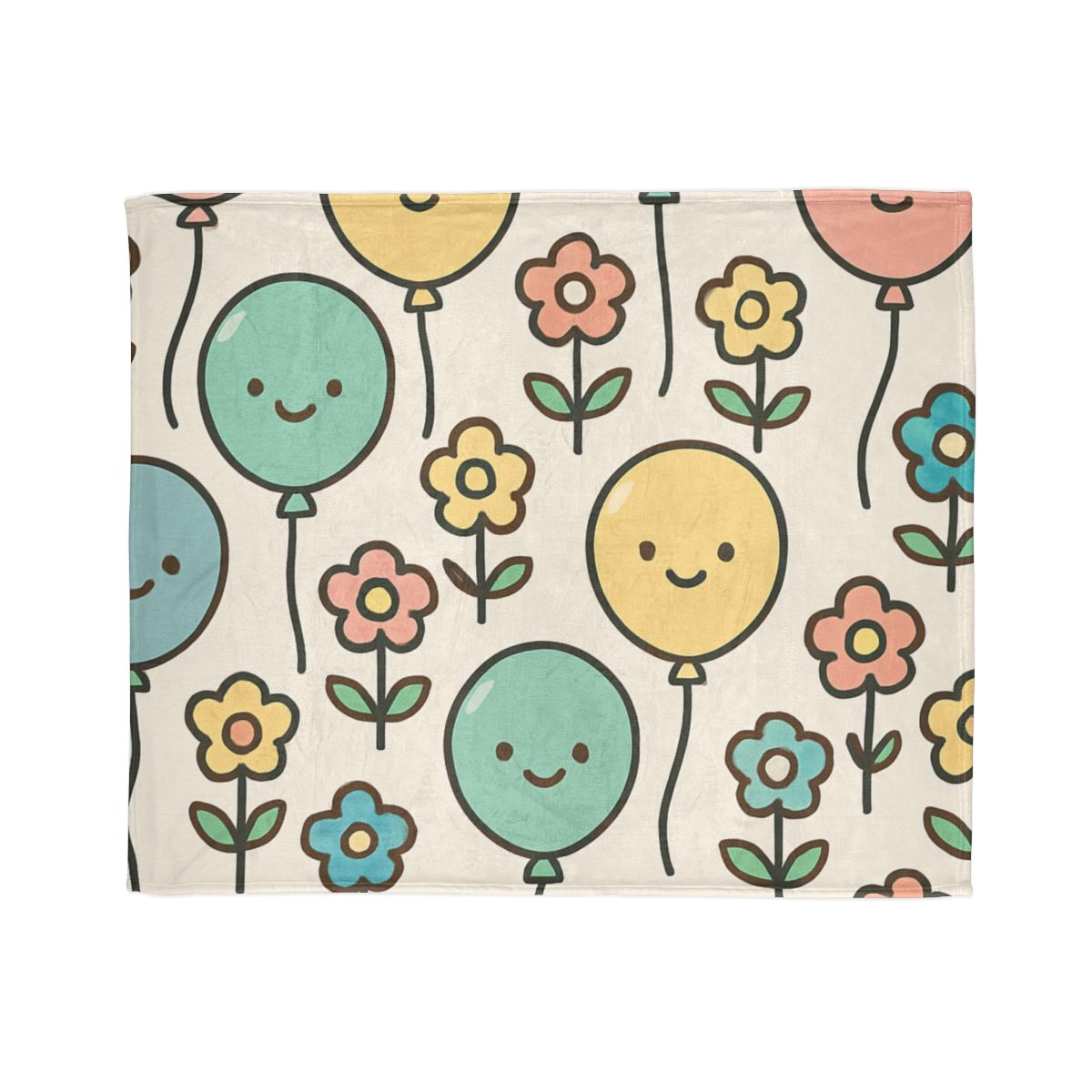 Sunny Balloon Garden Blanket