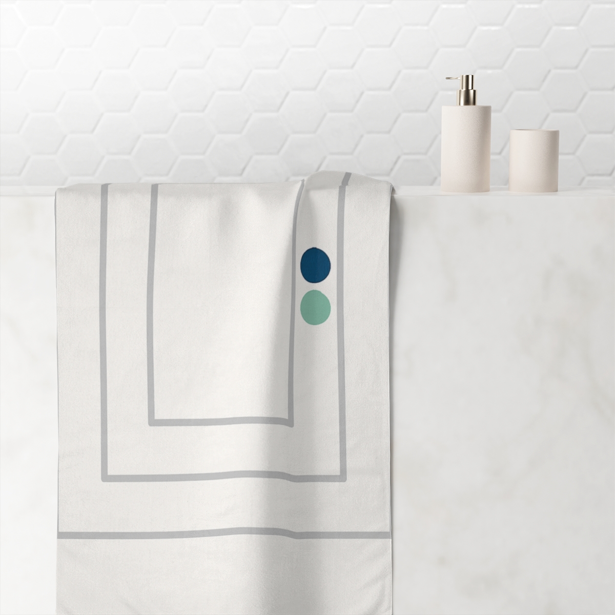 Suspended Rings Corridor custom towels