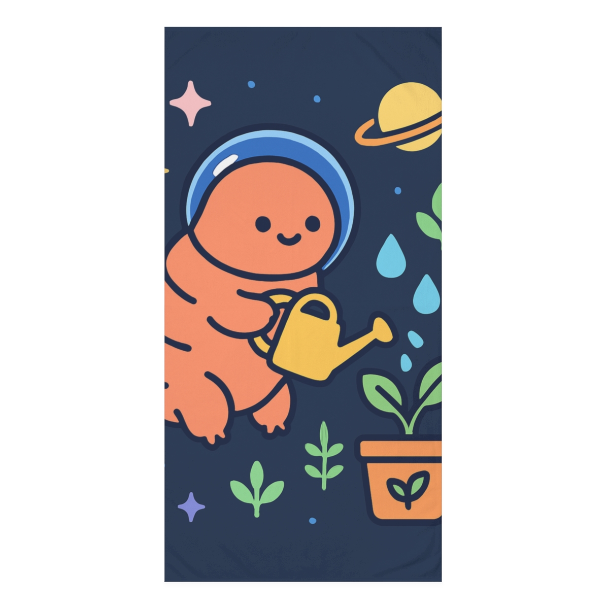 Tara The Tardigrade Space Botanist trendy hand towels