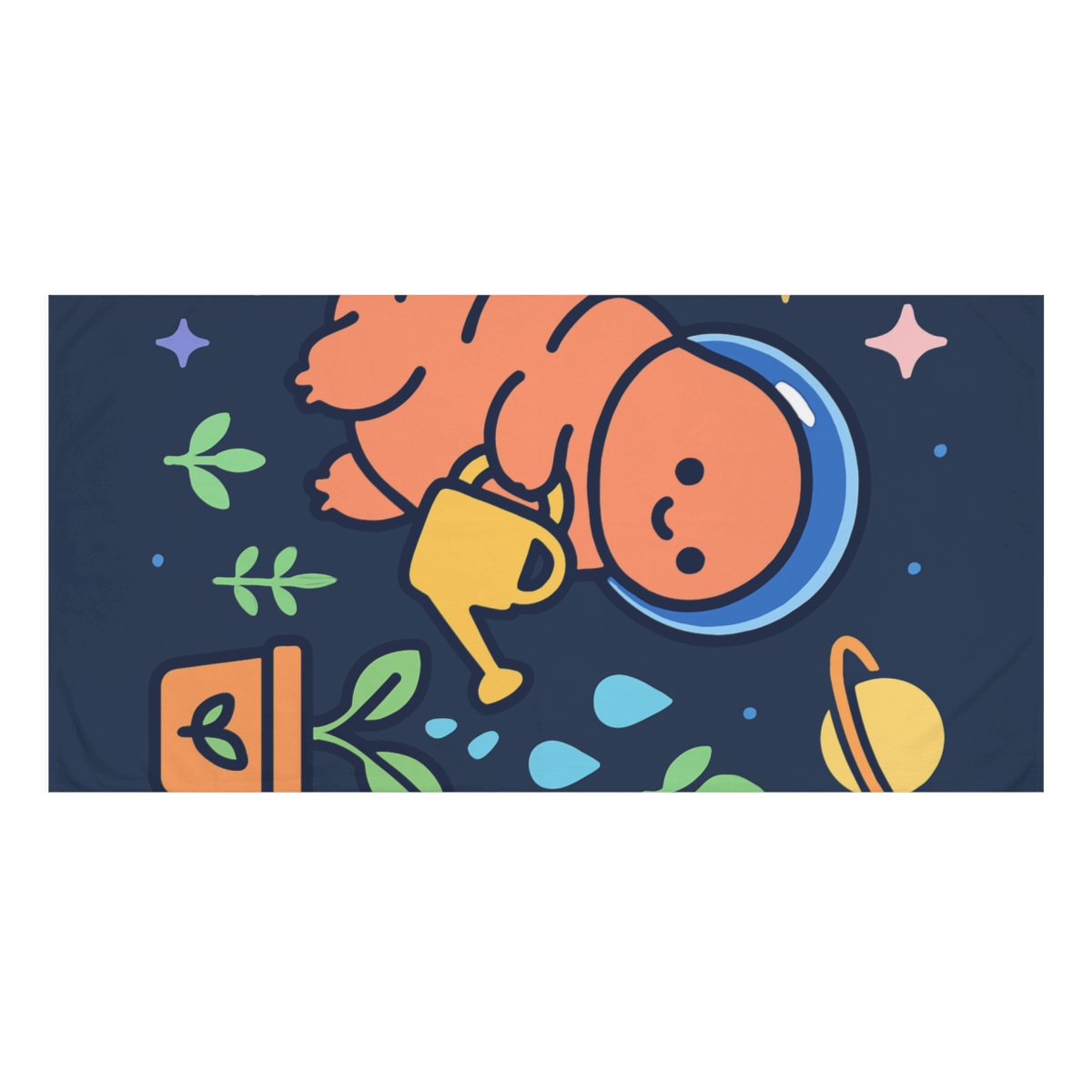 Tara The Tardigrade Space Botanist trendy hand towels