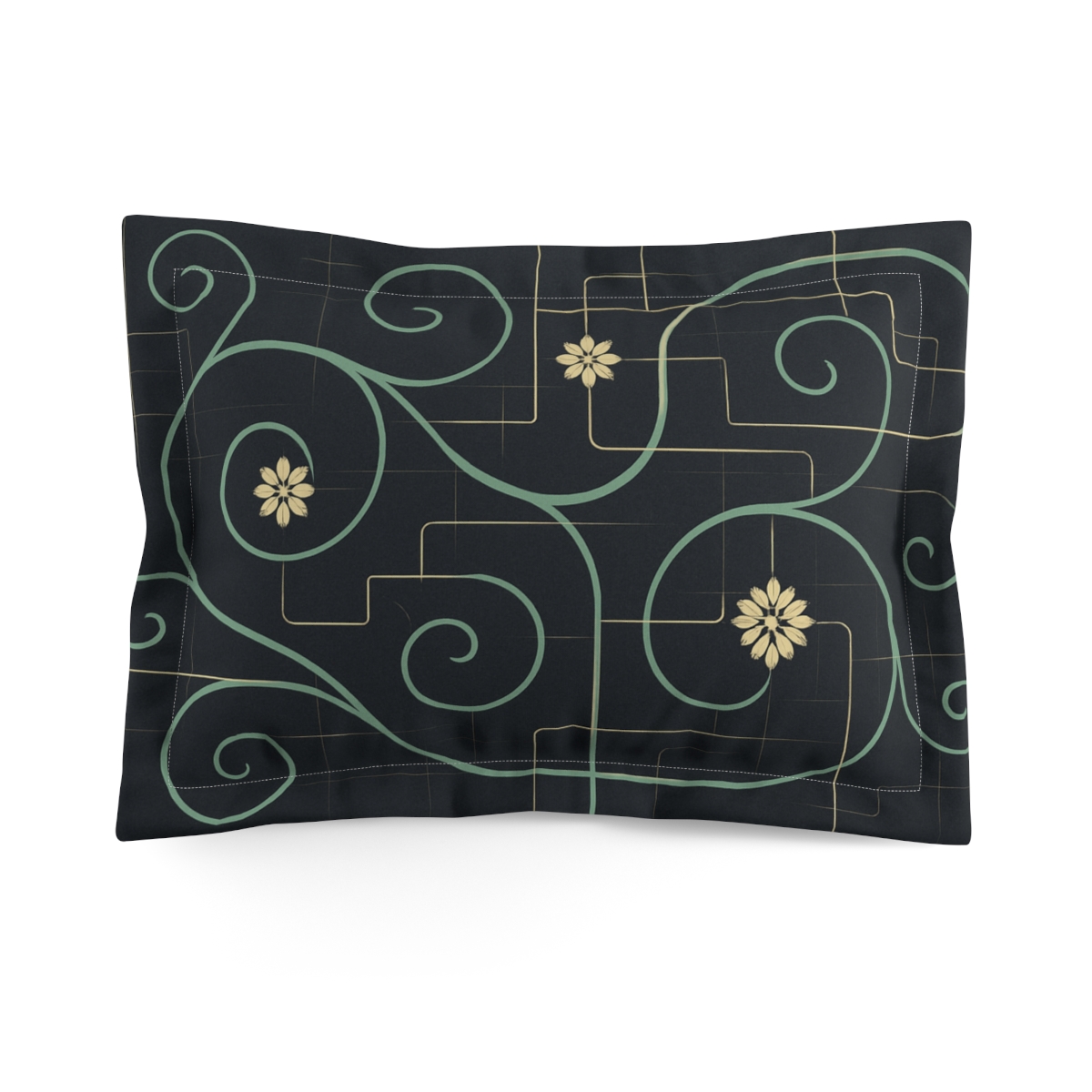 Tendril Circuit Overlay personalized decorative pillows
