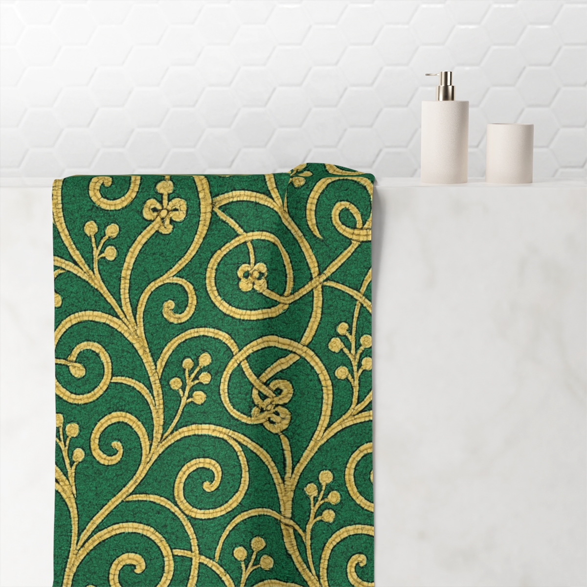 Tendril Lace Mosaic unique gift towels