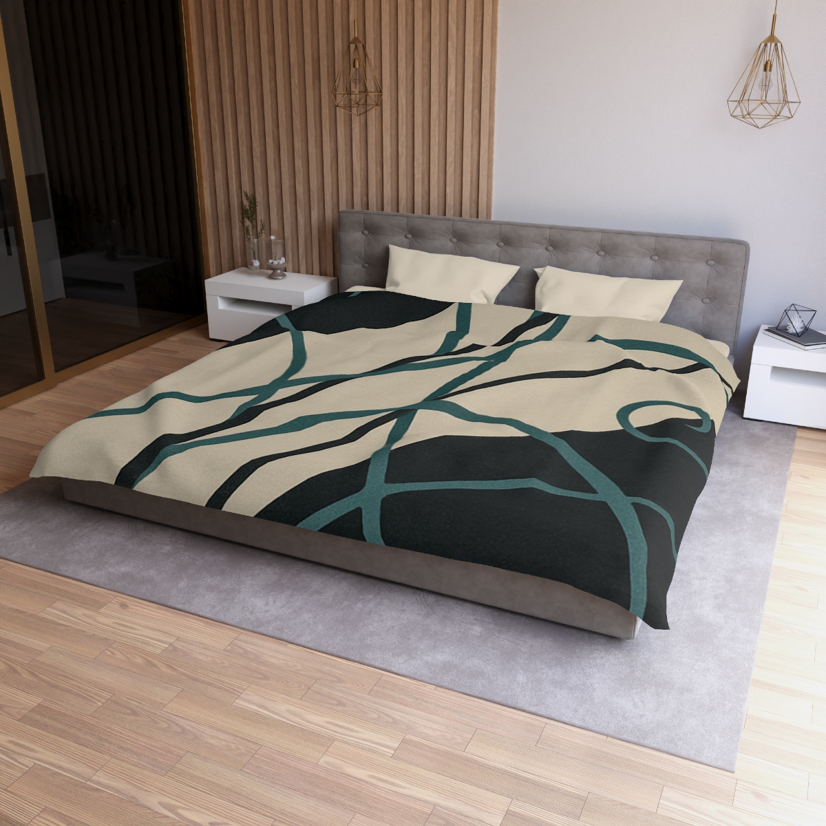 Tendril Motion Study unique patterned duvets