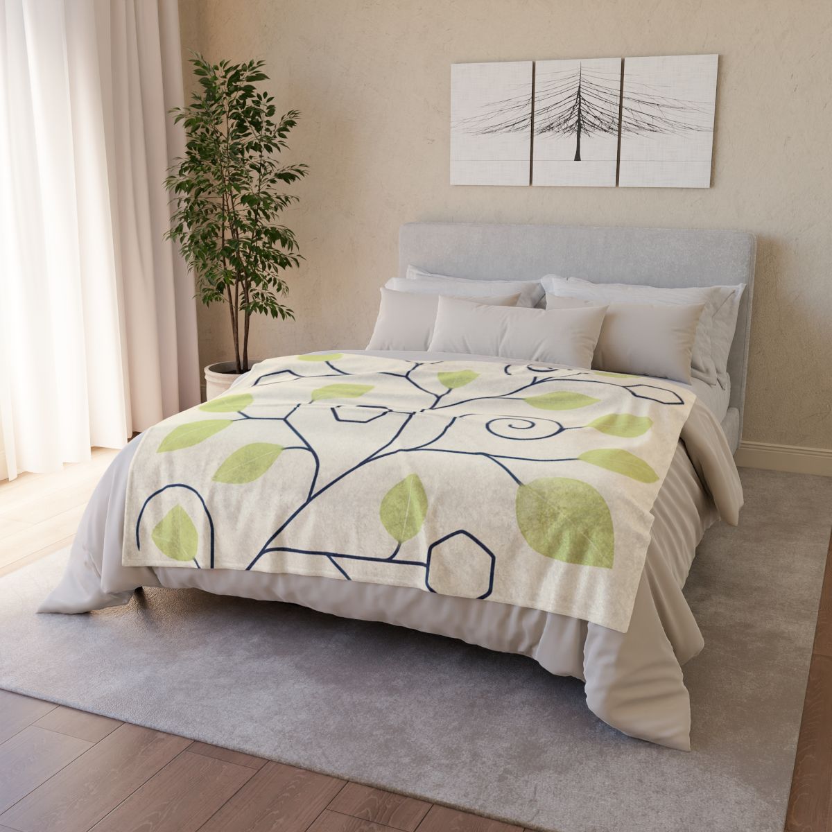Tendril Network Diagram decorative home blankets