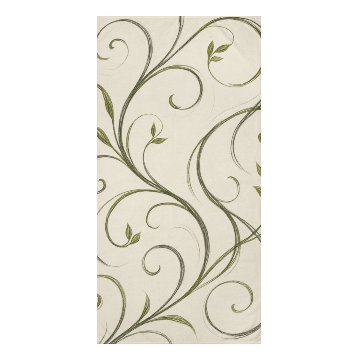 Tendril Ribbon Calligraphy decorative home towelscustom towels