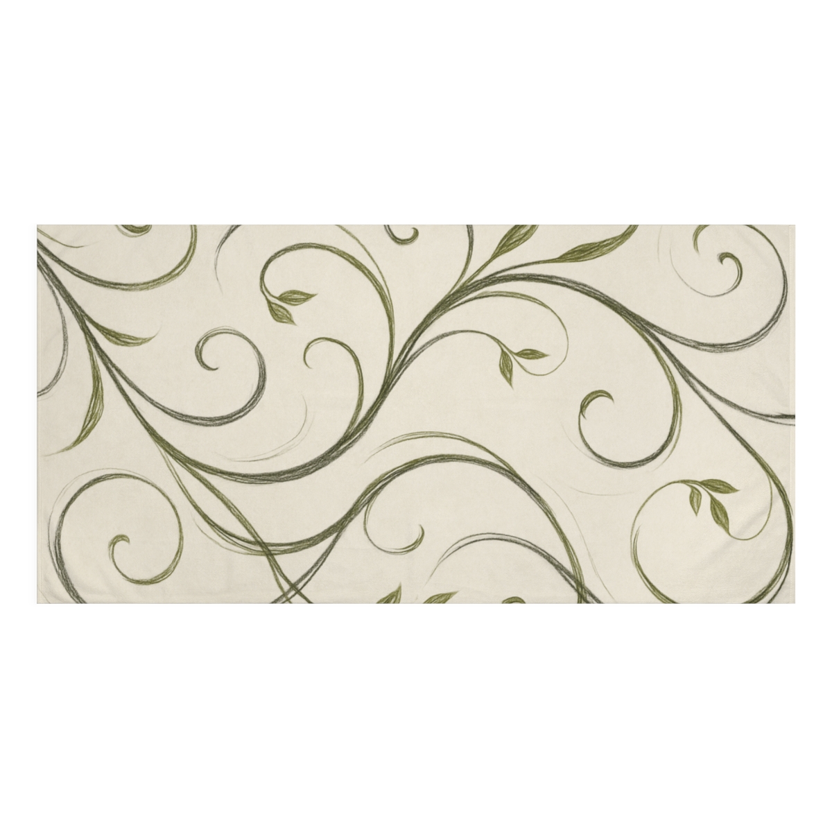 Tendril Ribbon Calligraphy decorative home towelscustom towels