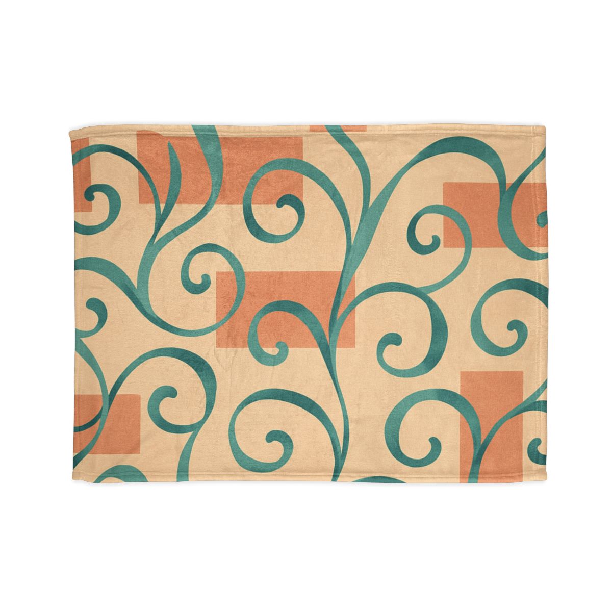 Tendril Ribbon Grid designer printed blankets