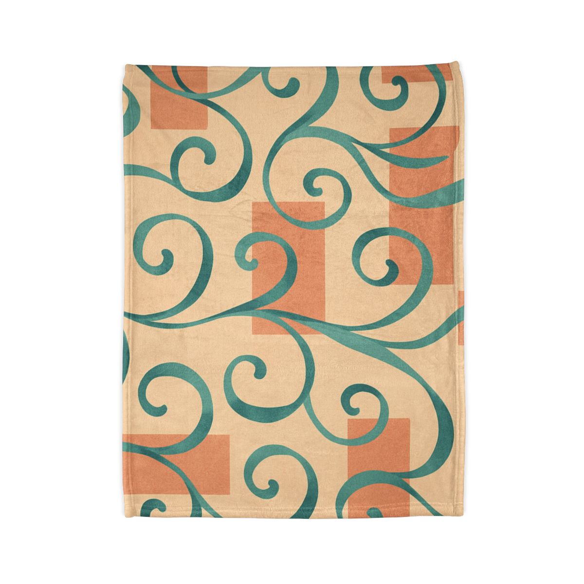 Tendril Ribbon Grid designer printed blankets
