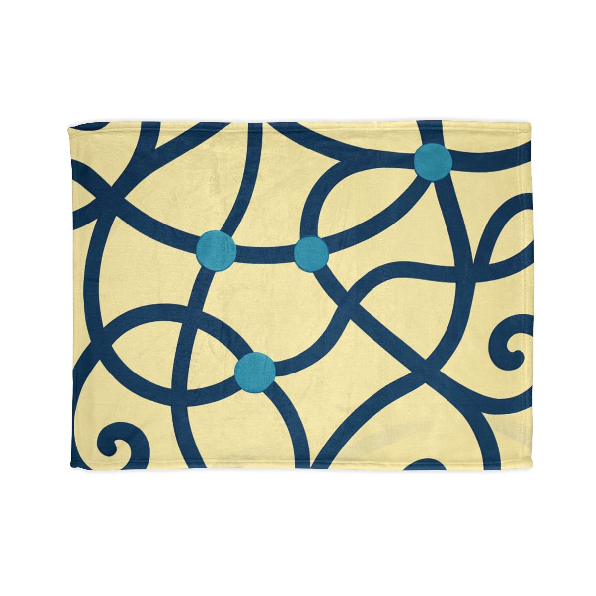 Tendril Ribbon Network designer printed blankets