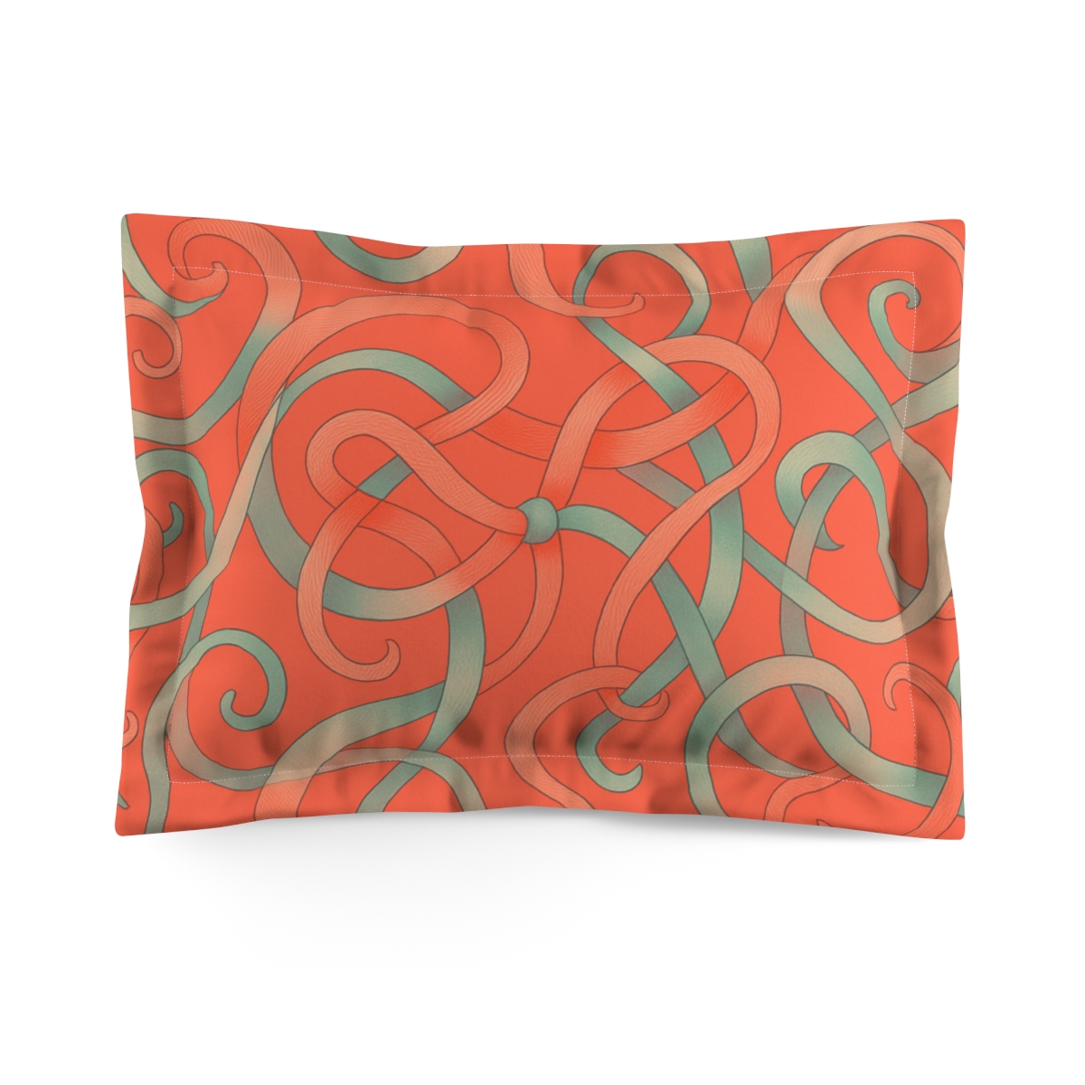 Tendril Ribbon Overlay stylish throw pillows