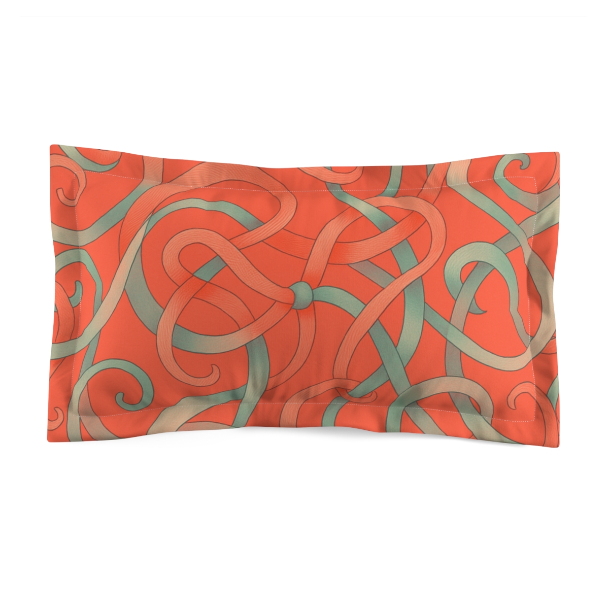 Tendril Ribbon Overlay stylish throw pillows