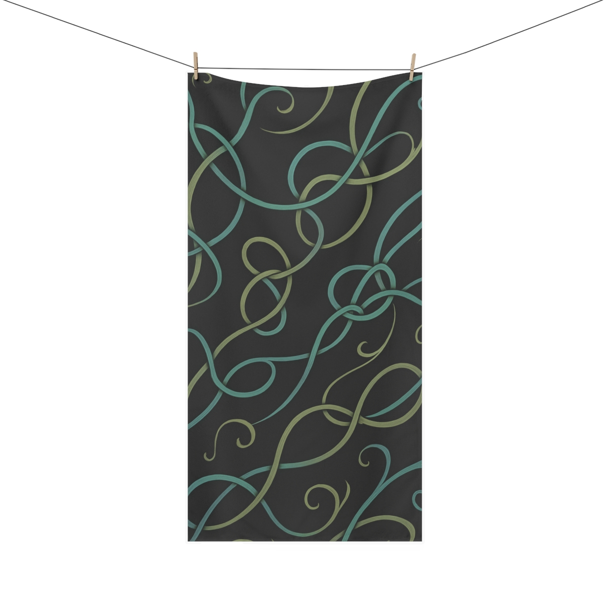 Tendril Ribbon Weave trendy hand towels