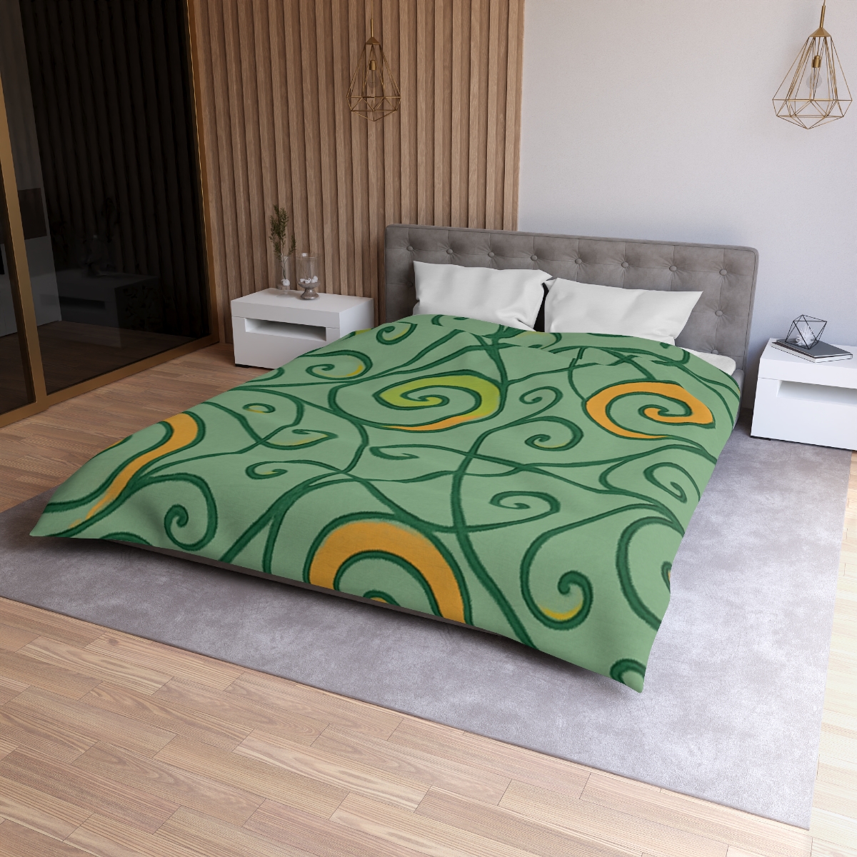 Tendril Spiral Lattice soft comforter duvets