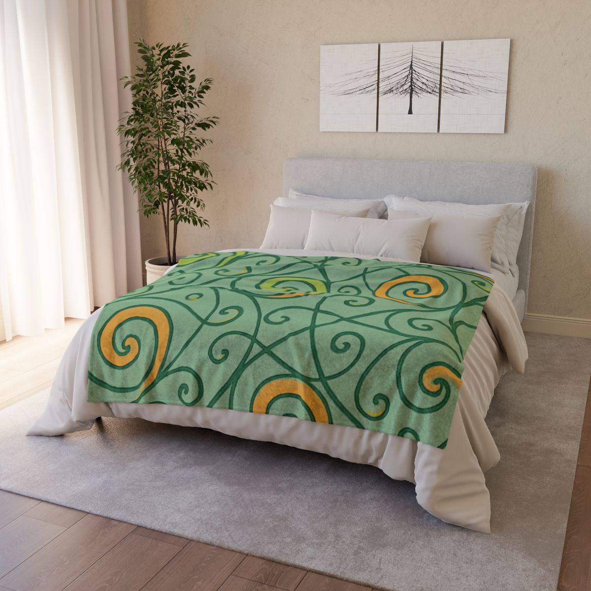 Tendril Spiral Lattice unique gift blankets