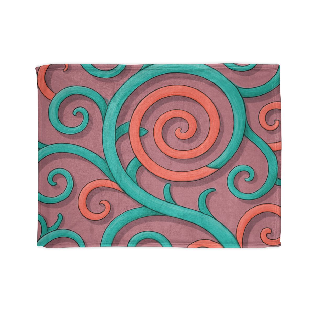 Tendril Spiral Mosaic decorative home blankets