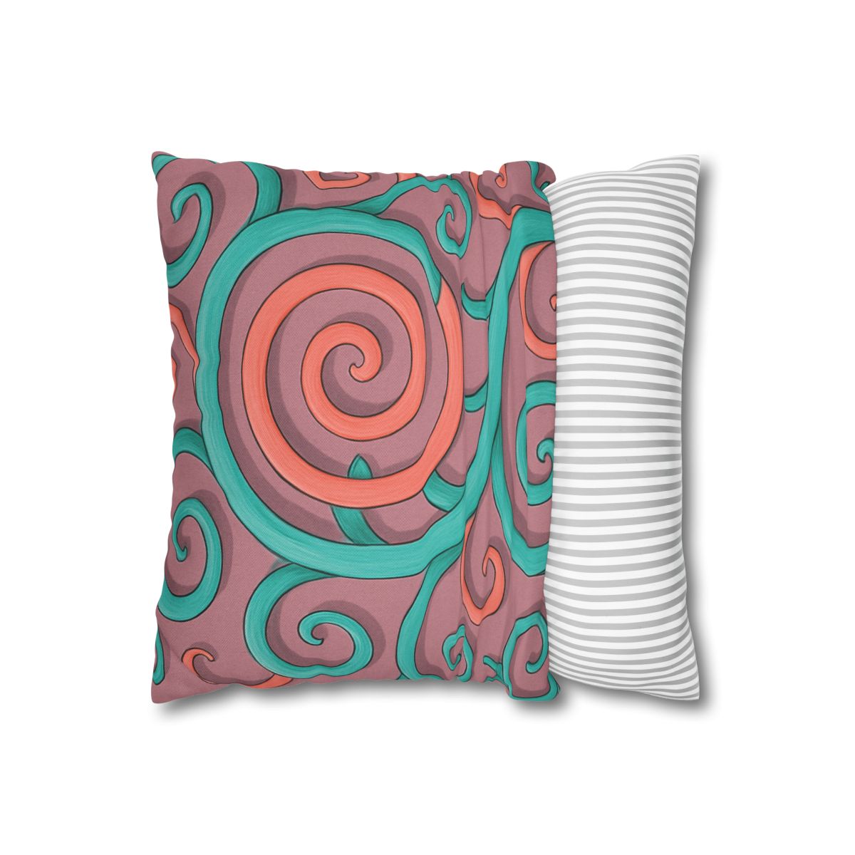 Tendril Spiral Mosaic personalized pillow covers