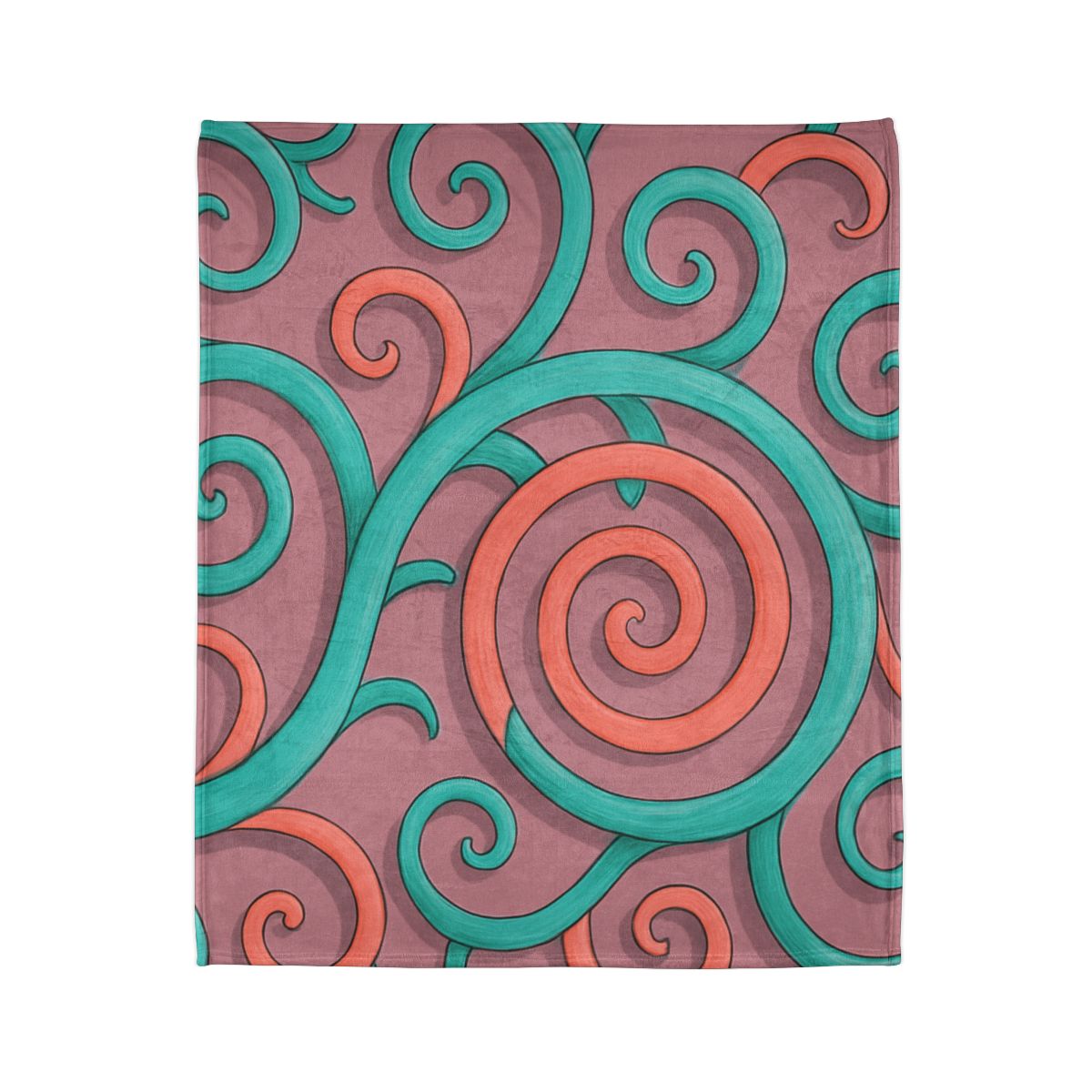 Tendril Spiral Mosaic decorative home blankets