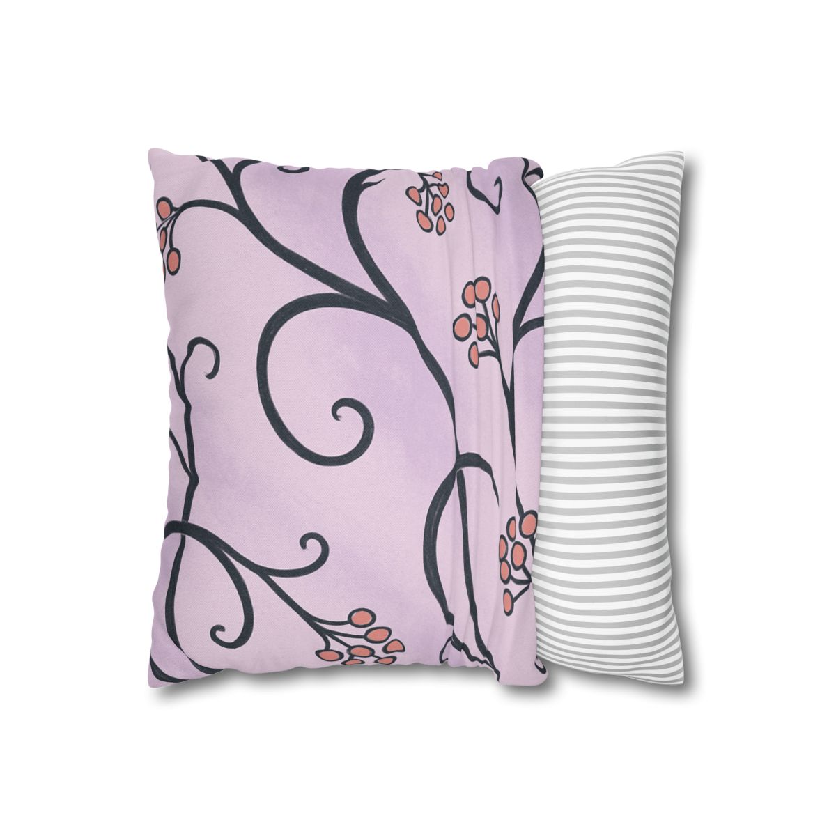 Tendrilled Ribbon Network soft cotton pillow cases