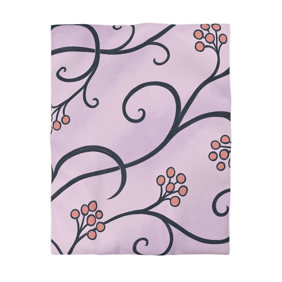 Tendrilled Ribbon Network designer printed duvets