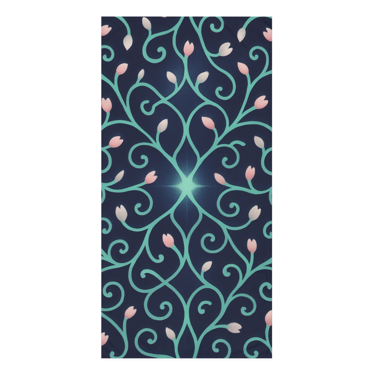 Tendrilled Star Lattice designer printed towels