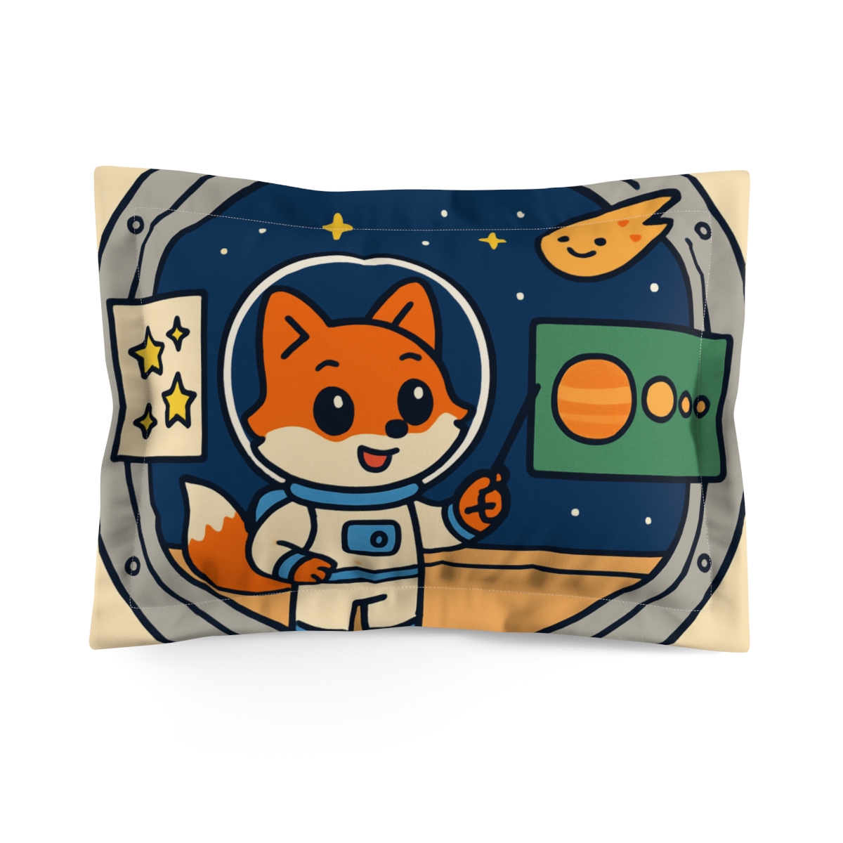 The Comet Classroom Fox stylish throw pillows